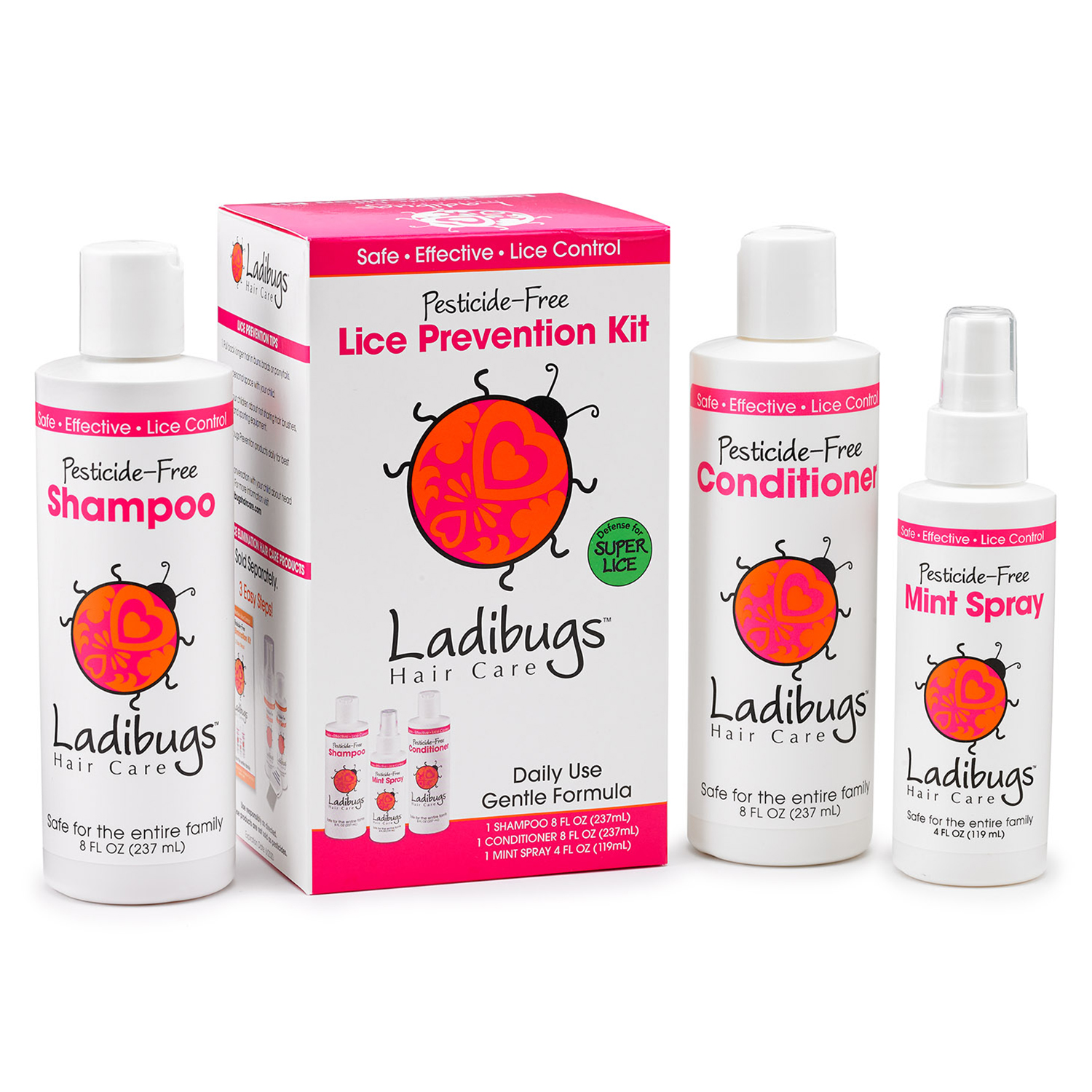 Ladibugs Lice Prevention Kit - daily and use for off head lice Ladibugs Inc.